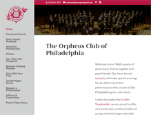 Tablet Screenshot of orpheusclub.org